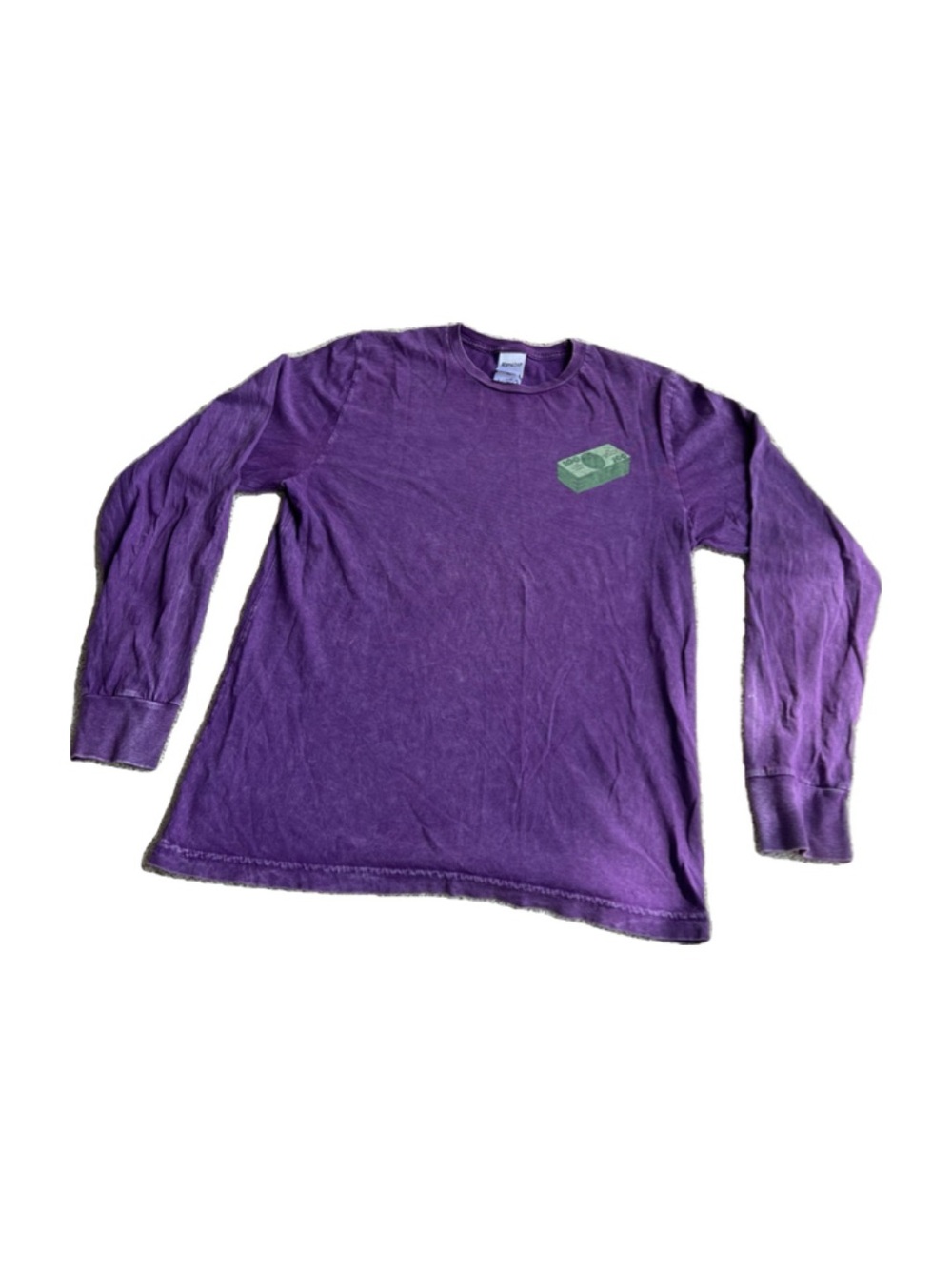 RIPNDIP Purple Long Sleeve Tee with Green Graphic